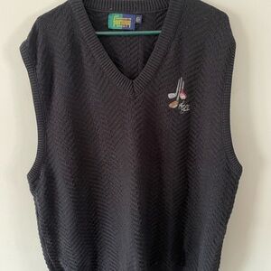 Fairway Sport Steve Stricker embroidered Black Knit golf vest XXL